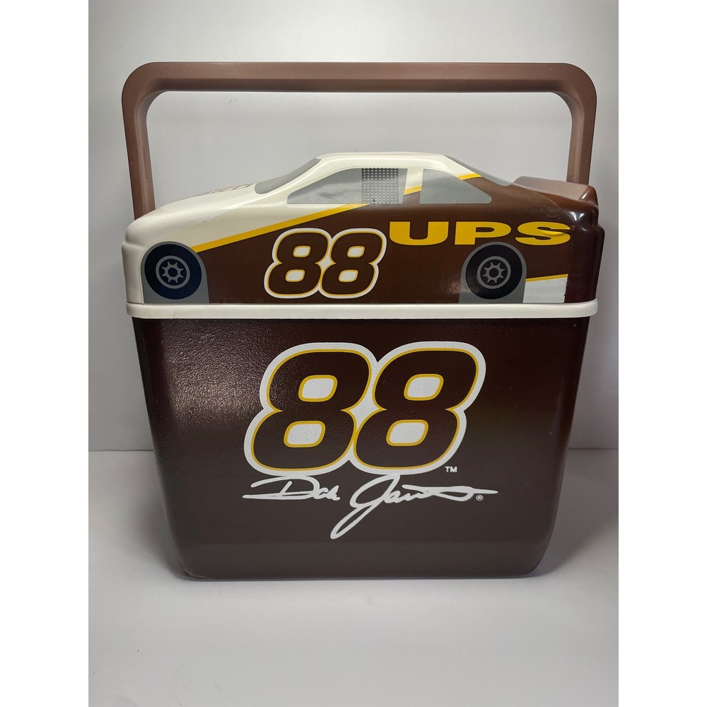 Dale Jarrett 88 UPS NASCAR Ford Taurus Race Car Lid Insulated Cooler VTG Mint